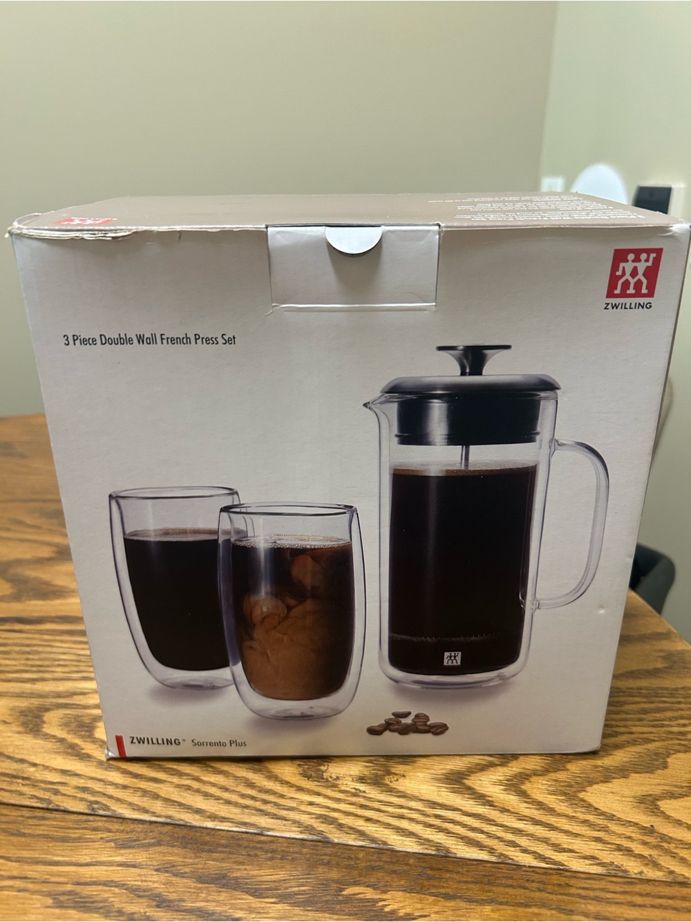 Black Double Wall French Press Coffee Set